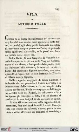Vita di Antonio Foler