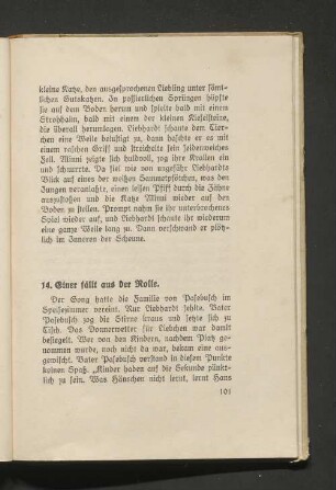 14. Einer fällt aus der Rolle