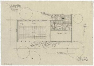 Gsaenger, Gustav; Rosenberg - Hütte (Bayern); Gemeindesaal - Grundriss EG
