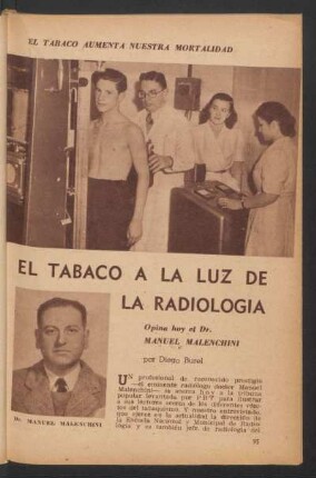 El tabaco a la luz de la radiología : El tabaco aumenta a nuestra mortalidad