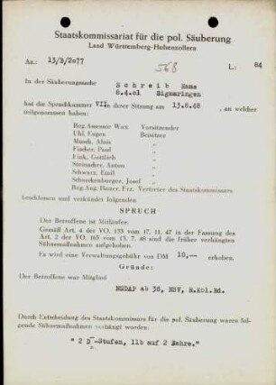 Schreib, Hans