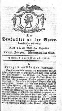 45. Stueck, 9. November 1829