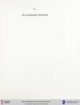 V. Die Grafschaft Rietberg
