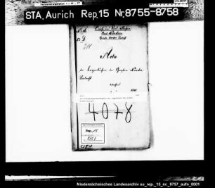 Die Erneuerungsnotwendigkeit der Lagerbücher der Großen Norder Sielacht