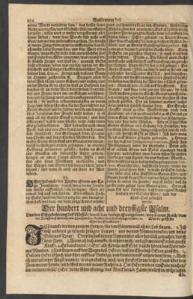 Der hundert und acht und dreyssigste Psalm