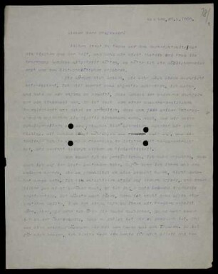 Nr. 18: Brief von Otto Blumenthal an David Hilbert, Aachen, 20.2.1909