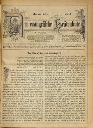 Der Evangelische Heidenbote : Monatsblatt der Evangelischen Missionsgesellschaft in Basel. 64. 1891