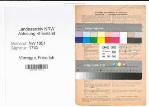 Entnazifizierung Friedrich Vieregge , geb. 21.04.1890 (Ingenieur)