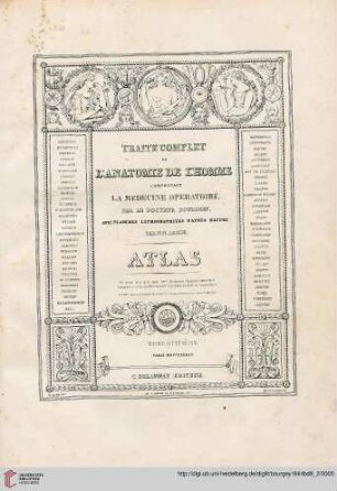 Band 8, Atlas: Traité complet de l'anatomie de l'homme: comprenant la médicine opératoire