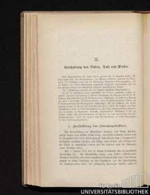 II. Reinhaltung von Boden, Luft und Wasser.