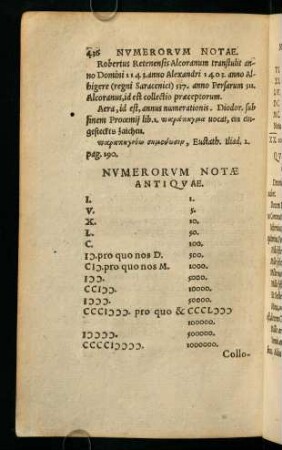 Numerorum Notae Antiquae