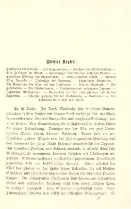 Zweites Kapitel. Fortsetzung der Schlacht...