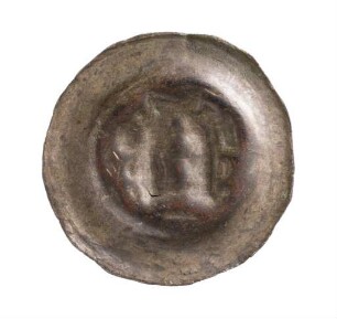 Münze, Hohlpfennig, 1. Hälfte 14. Jh.