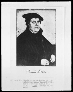 Porträts der Reformatoren Luther und Melanchthon — Bildnis Martin Luthers