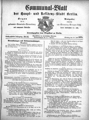 1875,29: No. 29, 18. Juli 1875