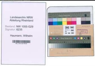Entnazifizierung Wilhelm Haumann , geb. 04.04.1885 (Reichsbahninspektor)