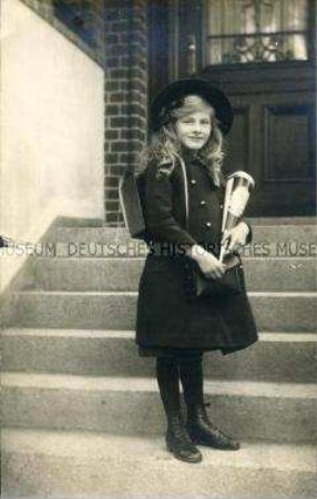 Erinnerungsfoto an den ersten Schultag