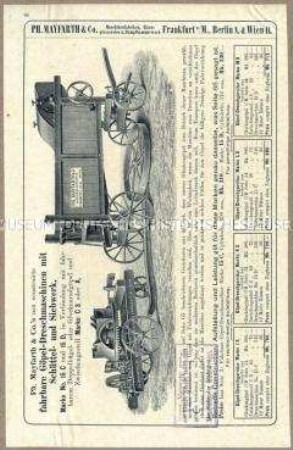 Göpel-Dreschmaschine Marke Nr. 15C und 15D