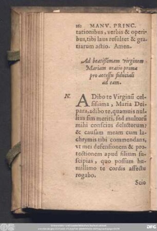 Ad beatißimam virginem Mariam oratio prima pro accessu fiduciali ad eam.