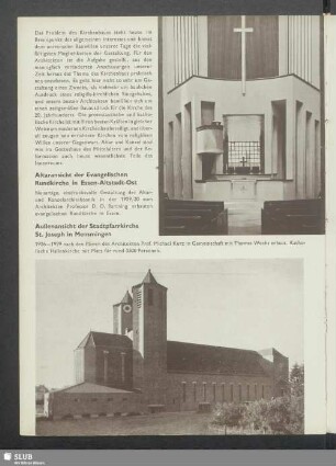 Altaransicht der Evangelischen Rundkirche in Essen-Altstadt-Ost
