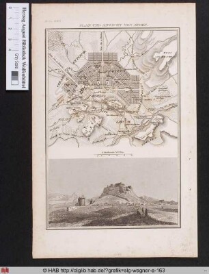 PLAN UND ANSICHT VON ATHEN.