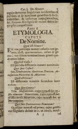Pars I. Etymologia