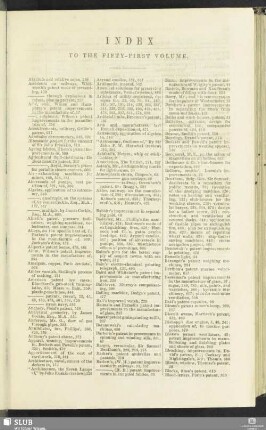 Index to the fifty-first volume