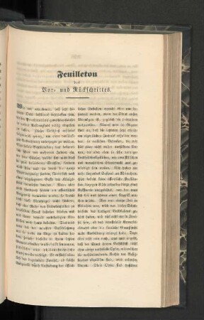 Feuilleton des Vor- und Rückschritts.