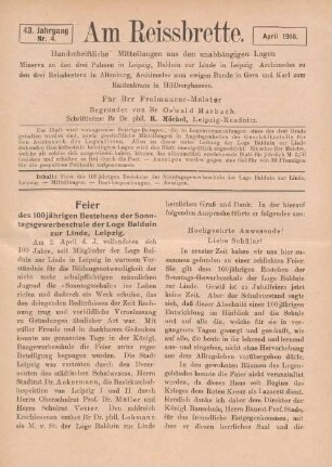 Nr. 4. April 1916.
