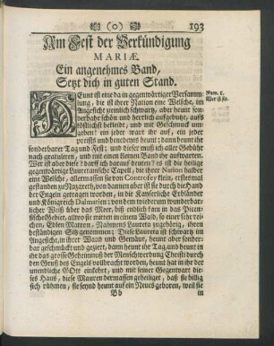 Am Fest der Verkündigung Mariae