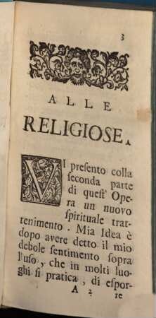 Discorsi Scritturali, E Morali : Ad utile Trattenimento Delle Monache, E Delle Sacre Vergini Che si ritiran dal Secolo, 2. Diretta principalmente a profitto delle Novizie