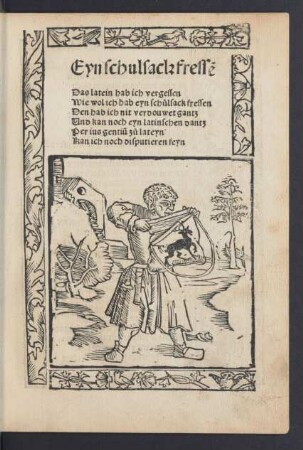 Eyn schulsack fressen