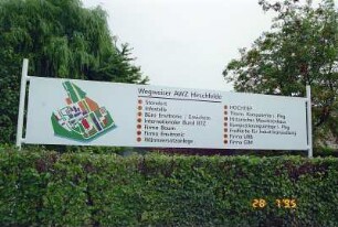 Wegweiser AWZ (Abfall-Wirtschafts-Zentrum) Hirschfelde