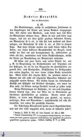 VI. Von den Manuscripten.