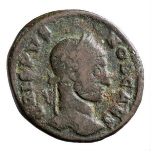 Münze, Follis, Aes 3, 319 - 320 n. Chr.?