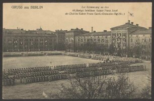 Ansichtskarte Kaiser Franz Garde-Grenadier-Regiment, Jubiläum [2/2]