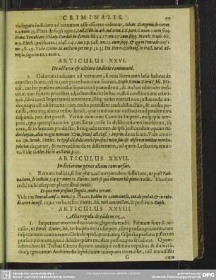 Articulus XXVI. De octavo & ultimo indicio communi