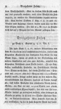 Dreizehnter Zusatz zu Buch 1. Kapitel 4. §. 7. Bd. 1.