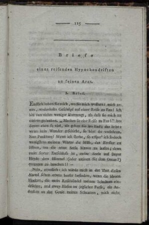 Briefe eines reisenden Hyopchondristen an seinen Arzt