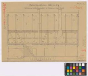 Pillgram (Kreis Lebus): unbekannter Hof. Laubenhaus (Längsschnitt)