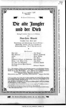 Die alte Jungfer und der Dieb