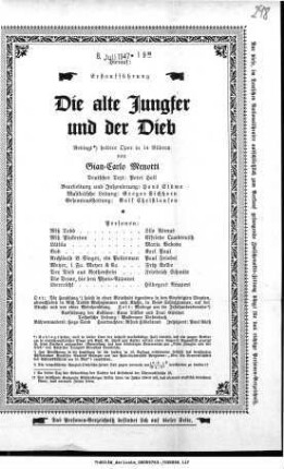 Die alte Jungfer und der Dieb