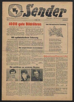 Betriebszeitung 'WF-Sender', Nr.9/1961 (3. März 1961)