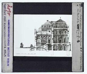 Wien, Oberes Belvedere,unbekannt, Schnitt durch das obere Belvedere in Wien (Architekturzeichnung)