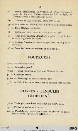 Fourrures (Nr. 95-97)