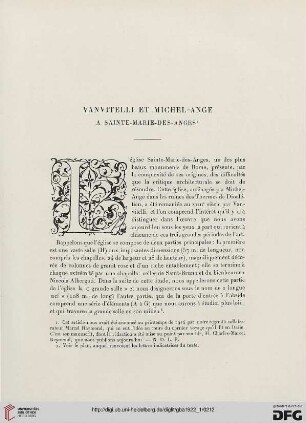 5. Pér. 6.1922: Vanvitelli et Michel-Ange à Sainte-Marie-des-Anges