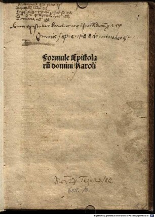 Formule Epistolaru[m] domini Karoli