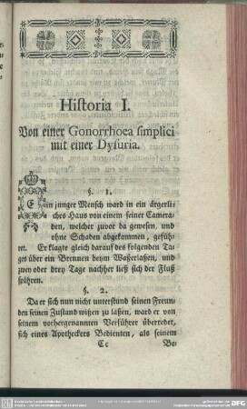 [Einige Historien zu dieser Materie gehörig]