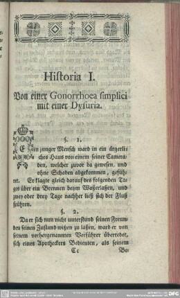 [Einige Historien zu dieser Materie gehörig]