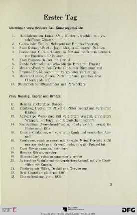 Zinn, Messing, Kupfer, Bronze (Nr. 11-40)